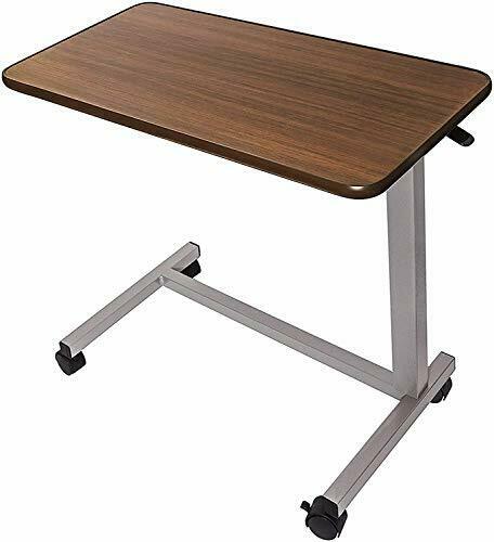 Vaunn Medical Adjustable Overbed Bedside Table W/ Wheels (hospital And Home Use)