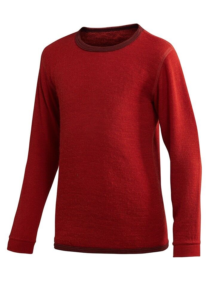 Woolpower Kids Crewneck 200 Round Neck Shirt Warm Vest Autumn Red