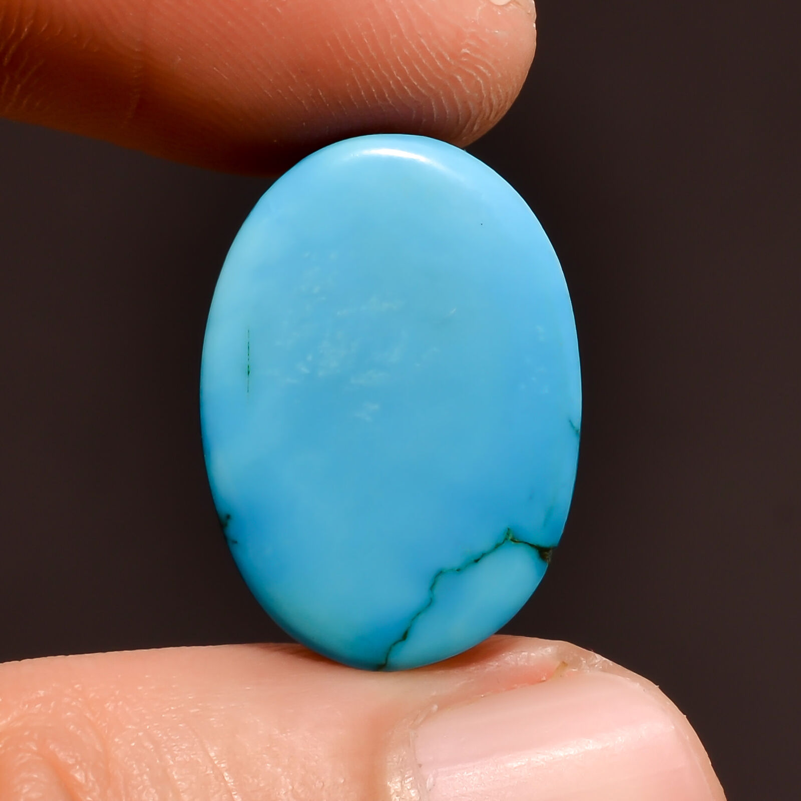 Aaa+ 100% Natural Blue Howlite Oval Cabochon Loose Gemstone 16 Ct. 20x15x8 Mm