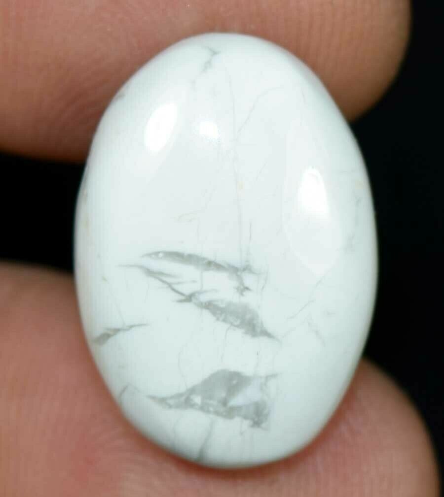 21.65 Cts. 100% Natural Howlite Oval Cab 23*16*6 Mm Loose Gemstone