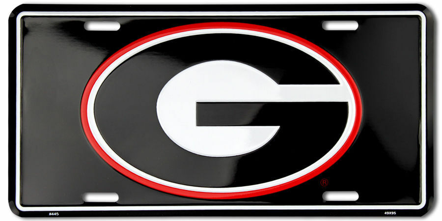 Georgia Bulldogs Car Truck Tag License Plate Black G Bulldogs Sign University