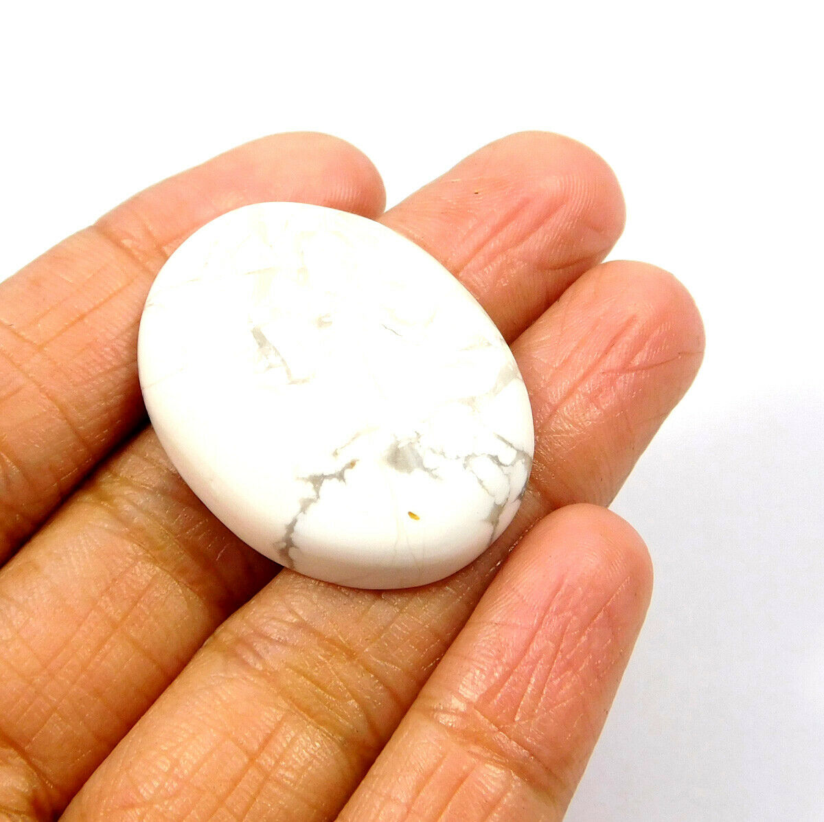 41 Cts. 100% Natural White Color Howlite Cabochon Gemstone Sng22917