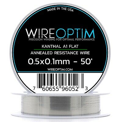 0.5 X 0.1 Mm Kanthal A1 Ribbon Flat Resistance Wire 50' - 50 Ft