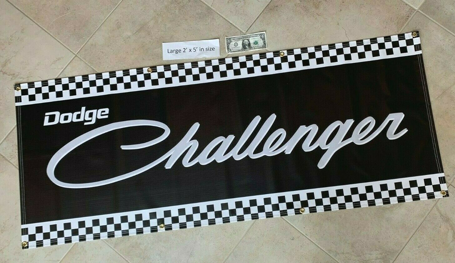 Dodge Challenger Garage Banner Sign (large 2'x5')