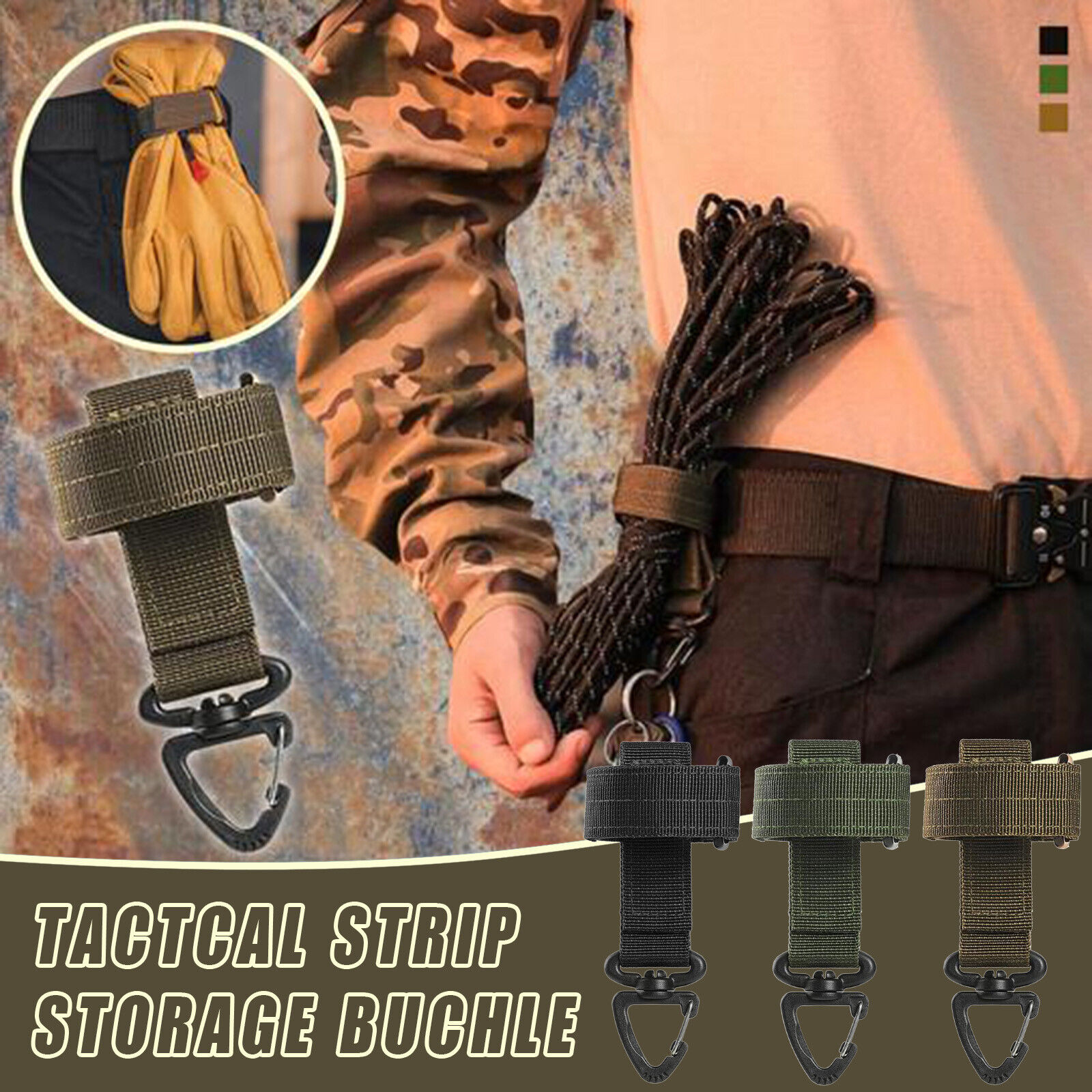 Outdoor Gloves Climbing Rope Storage Buckle Multi-purpose Glove Hanging New