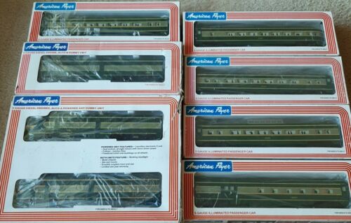 American Flyer 4-8251 S Scale Erie Alco Aba Diesel And 5 Car Passenger Set