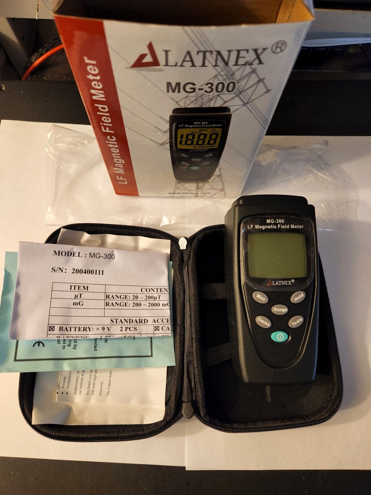 Mg-300 Elf Gauss And Emf Meter And Detector For Measuring Emf Radiation