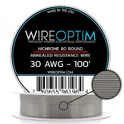 30 Gauge Awg Nichrome 80 Wire 100' Length - N80 Wire 30g Ga 0.254 Mm 100 Ft