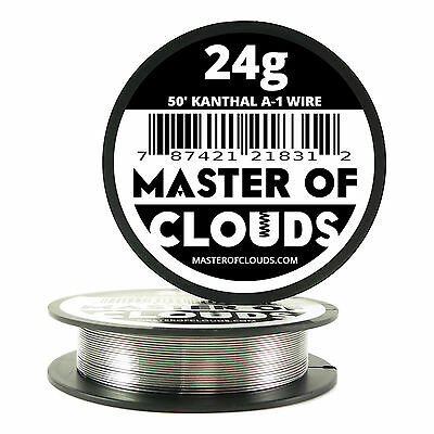 50 Ft - 24 Gauge Awg A1 Kanthal Round Wire 0.51mm Resistance A-1 24g Ga 50'