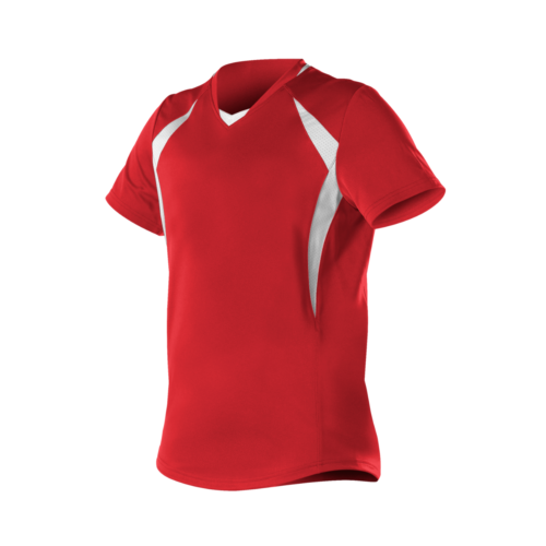 Alleson Women's Short Sleeve Fastpitch Jersey Scarlet | White Lg