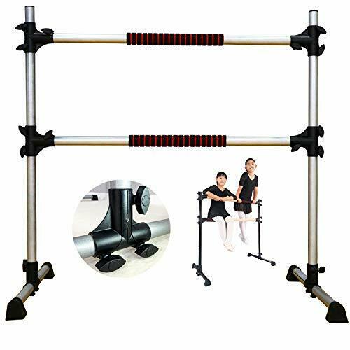 Pregymnastic 4 Ft Updated Adjustable & Portable Freestanding Ballet Barre Wit...