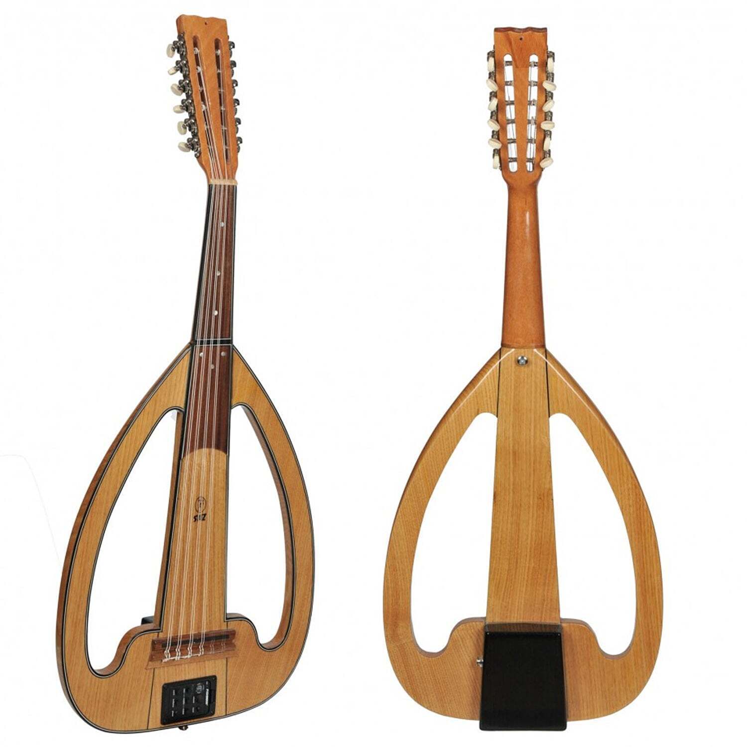 Electric Oud Silent Oud Chestnut With Guitar Pegs