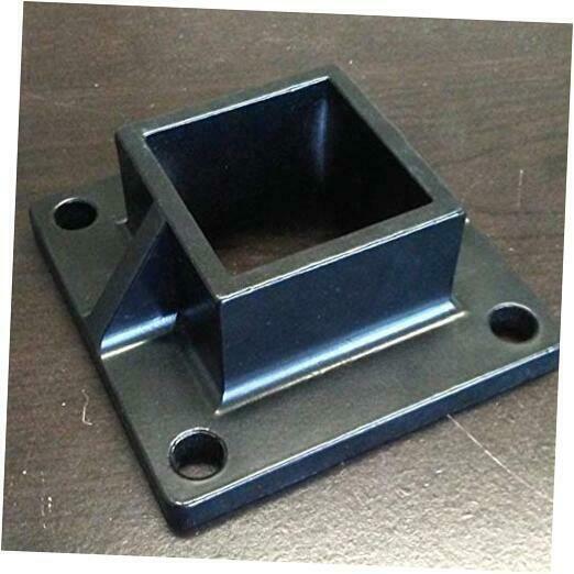 Aluminum Heavy Duty Floor Post Flange Fits" Sq Post For Fence Or Deck - Black 2