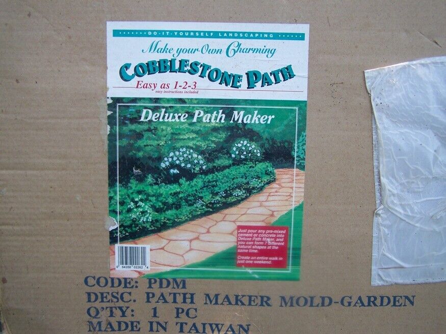 Set Of 3 Garden Cobblestone Path Paving Reusable Deluxe Heavy Duty Concrete Mold