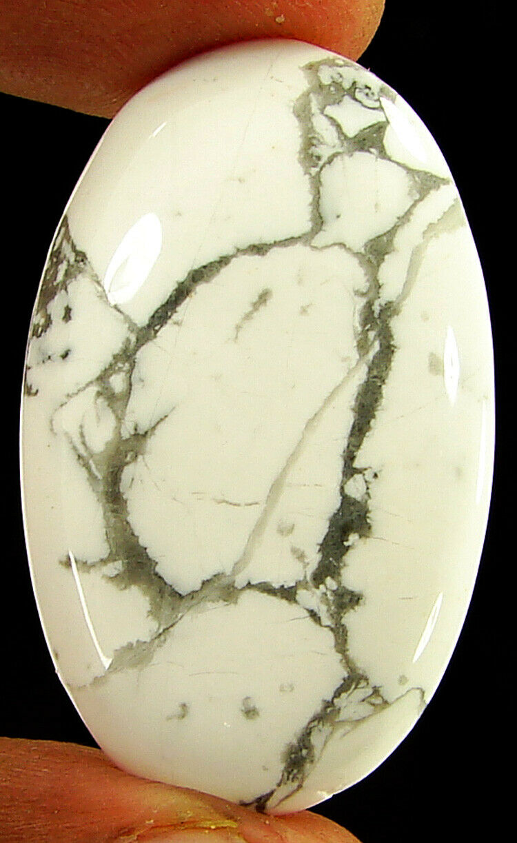 34.40 Ct Natural Fine Howlite Loose Gemstone Cabochon Wire Wrap Stone - R6149