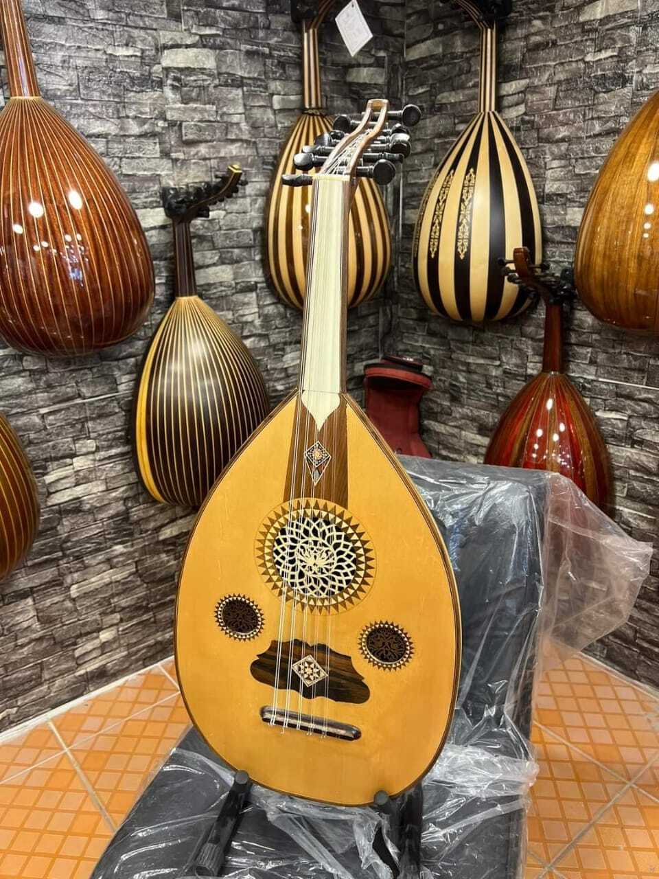 Vintage Antique Arabic Syrian Musical Oud  Instrument 1964