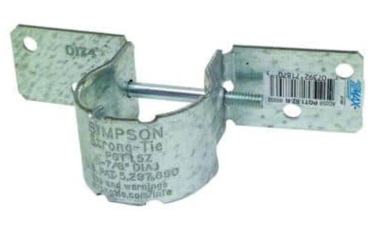 Pgt 12-gauge Zmax Galvanized Pipe Grip Tie, 1-1/2 In. Pipe (1-7/8” Outside Diam)