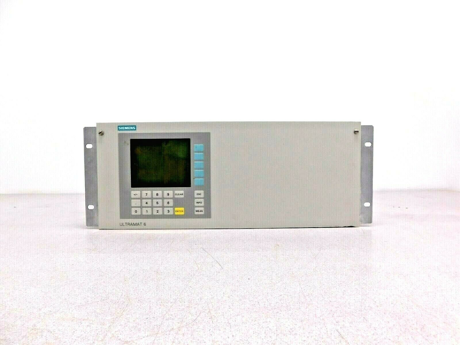Mo-4376, Siemens 7mb2121-1cg00-0aa1 Ultramat 6e Gas Analyzer. 100-120 V. 40 Va.