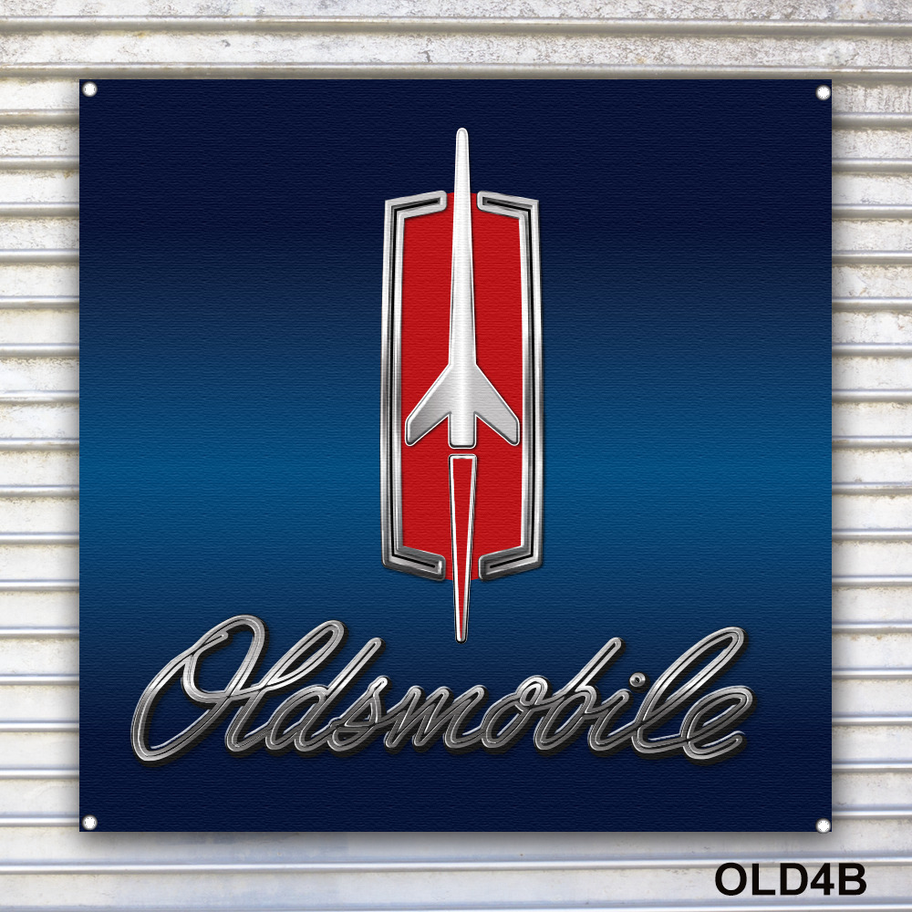 Oldsmobile Emblem Illustrated Banner Sign Wall Art