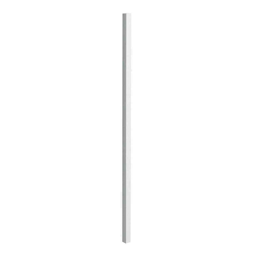 Metal Fence Post 2 In X 2 In X 4.5 Ft. Galvanized Steel White W/ Post Cap