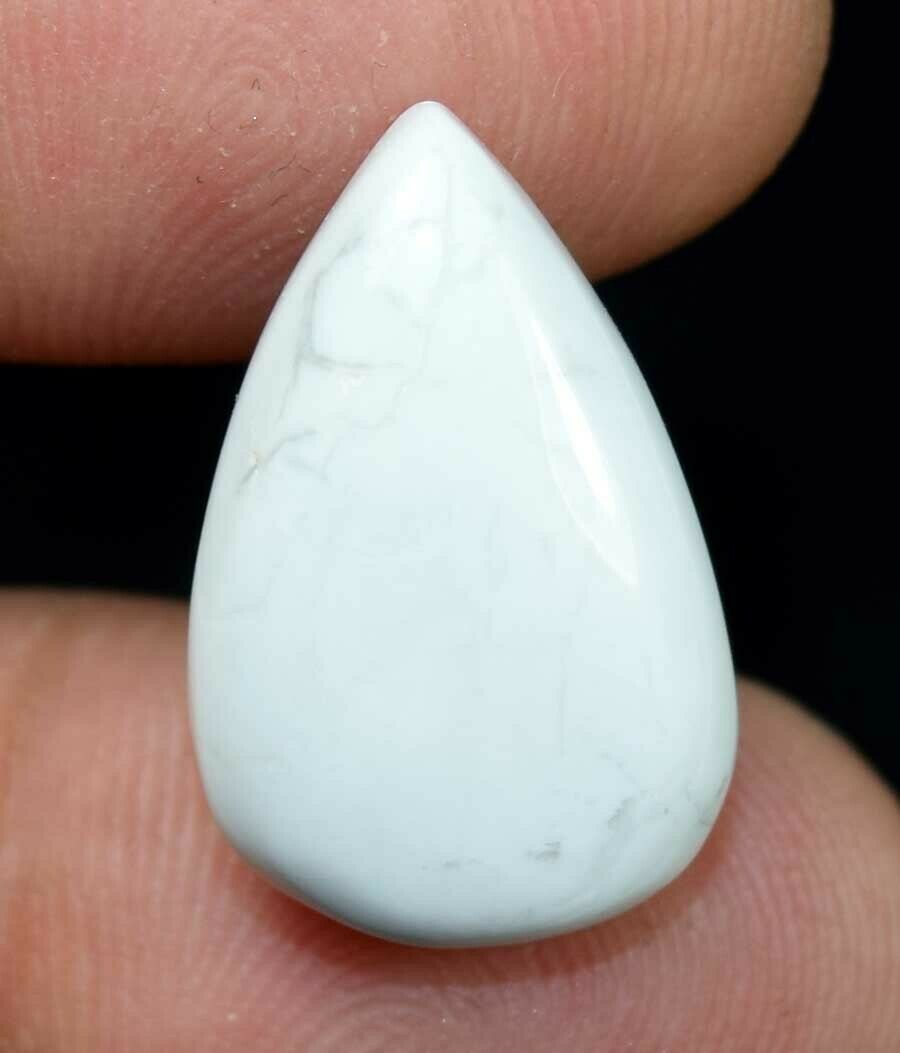 19.10 Cts. 100% Natural Howlite Pear Cab 22.5*14.5*5.5 Mm Loose Gemstone