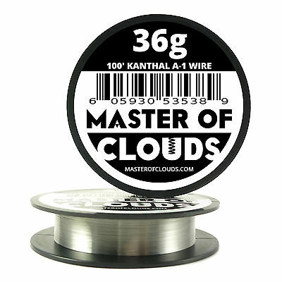 100 Ft - 36 Gauge Awg A1 Kanthal Round Wire 0.127 Mm Resistance A-1 36g Ga 100'