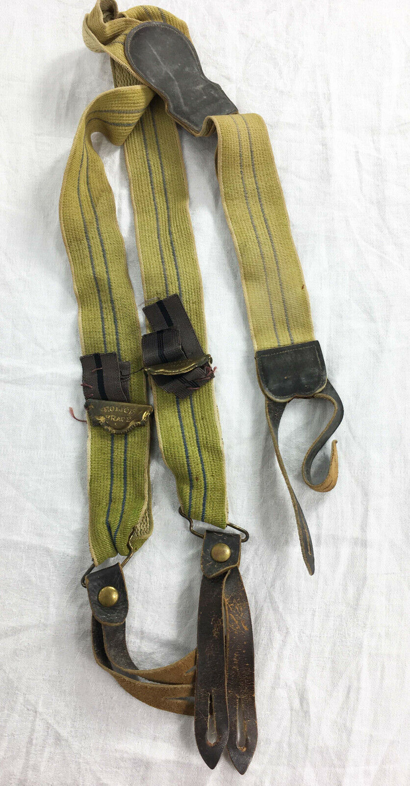 Antique 34 Inch Long Police Brace Suspenders 1900 1920s 20s 30s