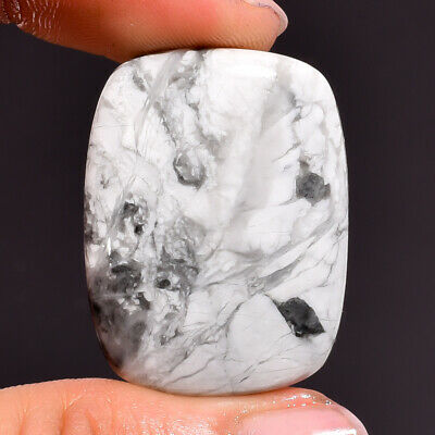 41.65 Ct. Natural Howlite Radiant Cabochon Loose Gemstone For Jewelry Gr-7744