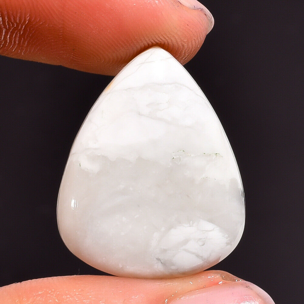 20 Ct. 100% Natural Howlite Pear Cabochon Loose Gemstone For Jewelry Gr-7742