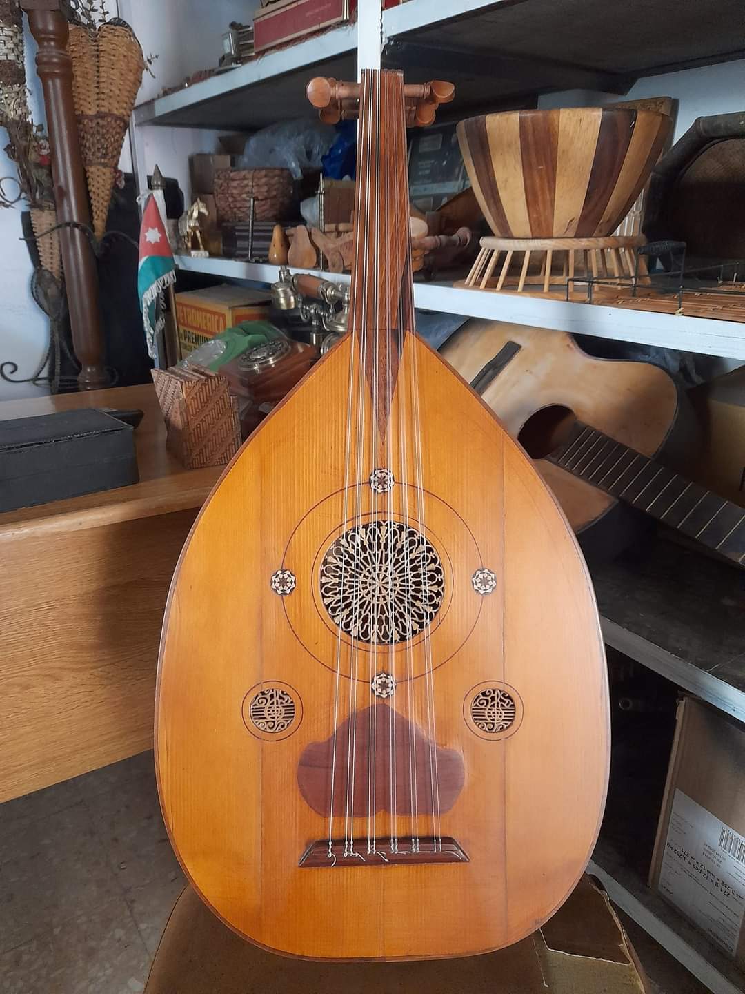 Vintage Musical Oud Instrument , Syrian Oud By Ali Khalifeh (1985)