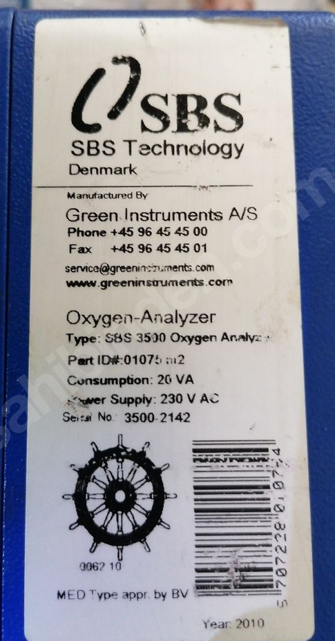 Sbs Technology Sbs-3500 Oxygen Analyzer Openbox