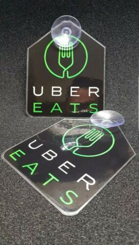 2x Ubereats Removable Signs High Quality  Laminated Eats  Sign