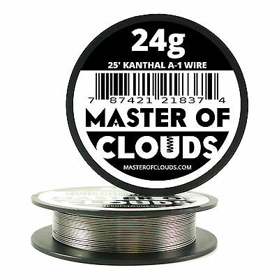 25 Ft - 24 Gauge Awg A1 Kanthal Round Wire 0.51mm Resistance A-1 24g Ga 25'