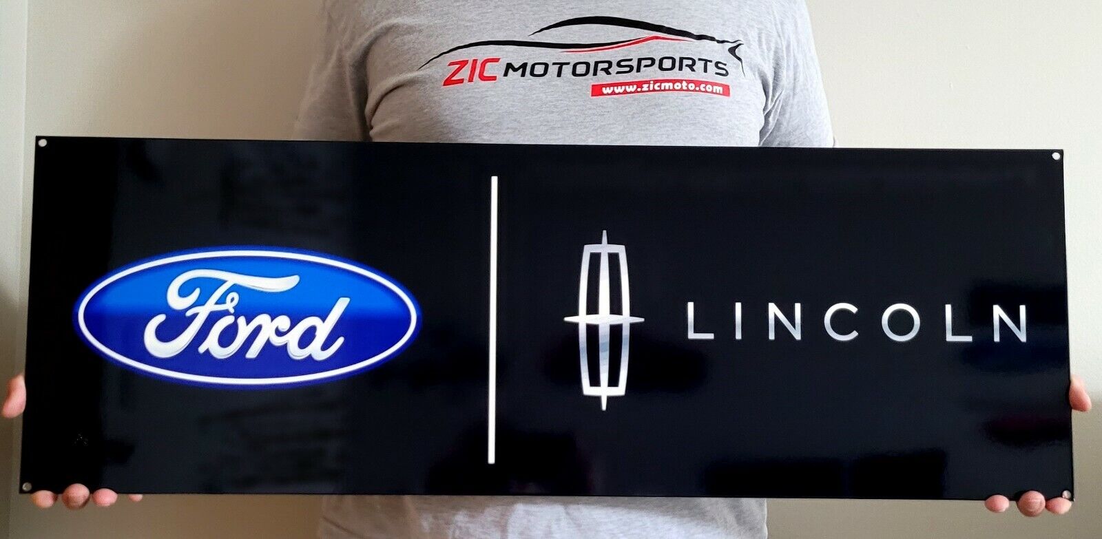 Classic Ford Lincoln Corporate Steel Sign (large) 35" X 12"